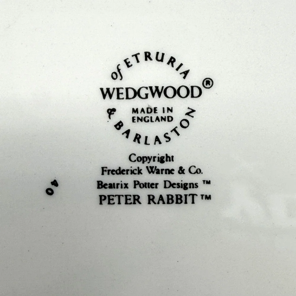 Wedgwood Peter Rabbit Child Bowl Plate Stop Thief Beatrix Potter